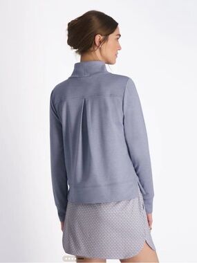 Fairway & Greene Light Blue Cowl/Turtleneck Sweater